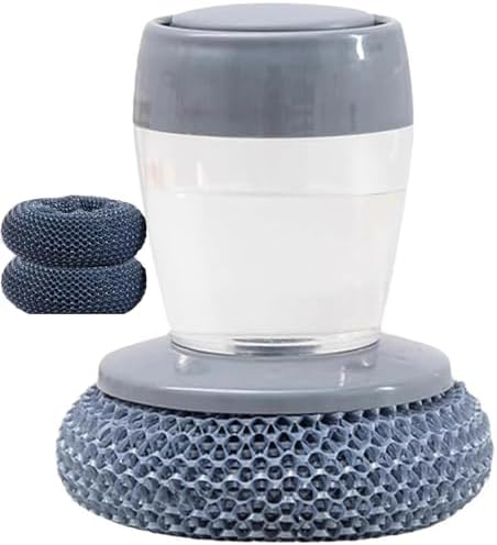 HGCSKIR Kitchen Soap Press Dispenser Palm Brush