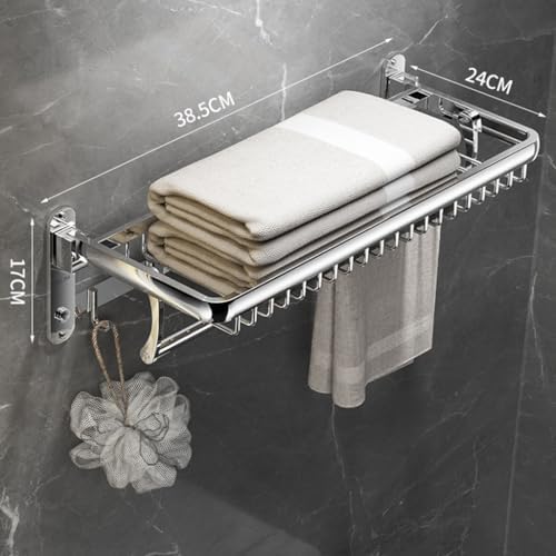 Annbka Wall Mounted Towel Rack 304 Stainless Steel Gray 40CM