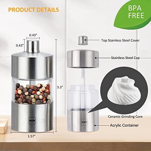 Myle Salt Pepper Grinder Set Small
