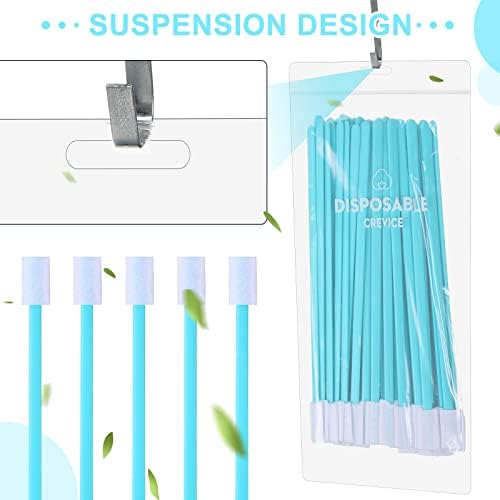 Sieral 100 Pcs Disposable Crevice Cleaning Brushes for Small Spaces