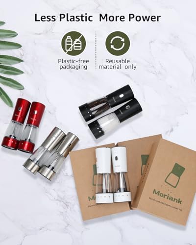 Bountiful Electric Salt Pepper Grinder Set with Storage Base