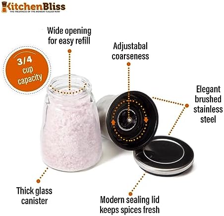 Easy to Use Stainless Steel Salt and Pepper Grinder