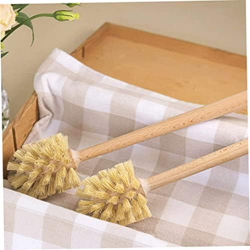 High-Quality 2-Piece Wood Toilet Brush Set for Deep Cleaning
