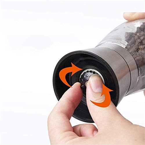 Professional Salt and Pepper Grinder Set with Stainless Steel and Transparent Acrylic