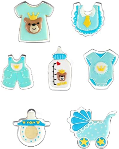 7-Piece Baby Shower Set Easy DIY Cookie Cutters for Baking Kle