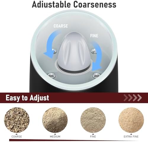 Gravity Electric Salt Pepper Grinder Set - Rechargeable one-handed