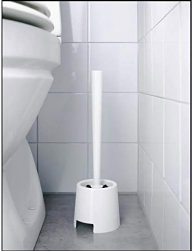 Home Toilet Brush with Holder Bracket White
