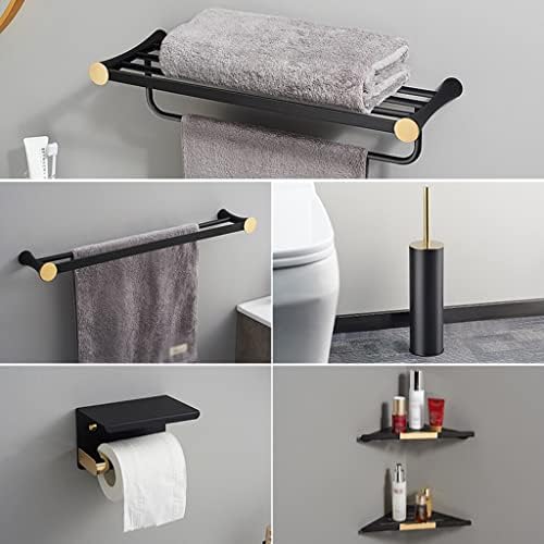 Stylish All-Copper Towel Rack Black and Gold