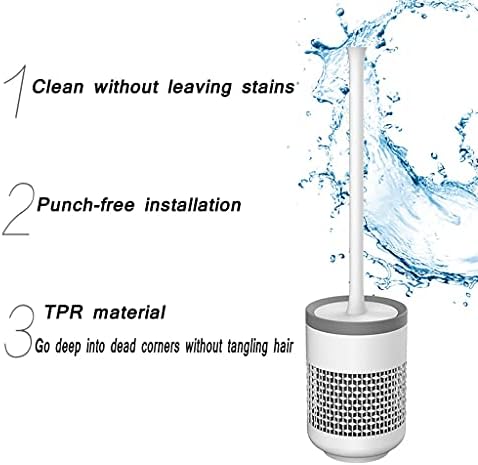 Feiyiyang Toilet Brush Holder 360 Clean Brush Set