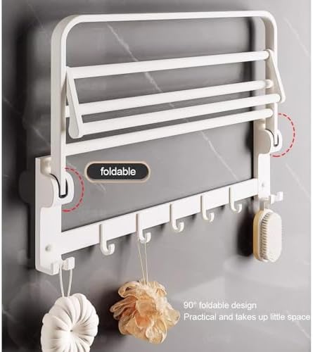 Nordic-Styled Aluminum towel rack with 50cm Capacity