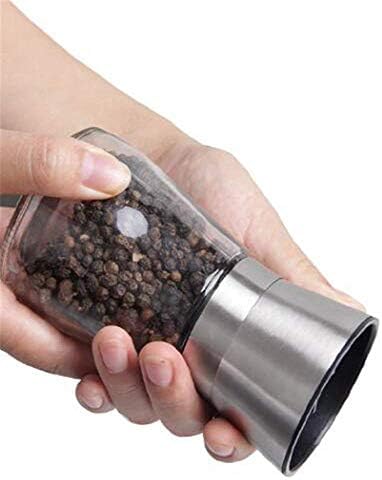 Professional Salt and Pepper Grinder Set with Stainless Steel and Transparent Acrylic