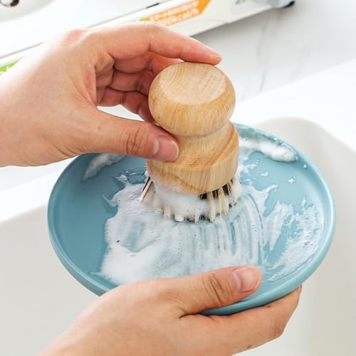 Bamboo Round Palm Pot Scrubbers 2-Pack