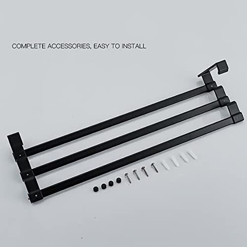 LUCEAE 3 Tier Wall Mounted Towel Rack with Hooks 1