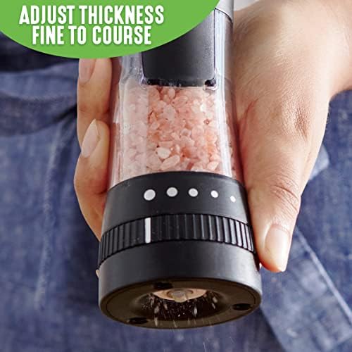 GreenLife Ratchet Mill Set - Mess-Free Adjustable Salt Pepper Grinder