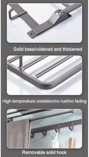 Aluminum Towel Rack Wall-Mounted Towel Holder 60cm