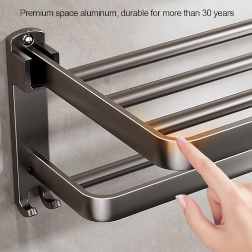 Annbka Aluminum Wall Mounted Towel Rack 40CM Gray
