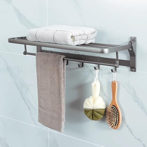 Aluminum Towel Rack Wall-Mounted Towel Holder 60cm