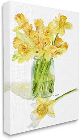 Golden Daffodil Canning Jar Wall Art