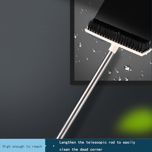 Versatile Floor Scrub Brush with Squeegee for Easy Cleaning A