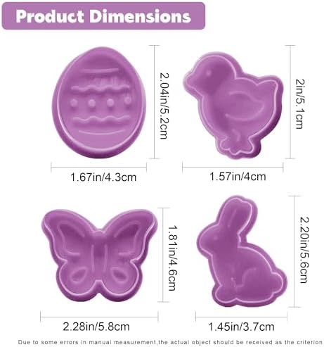 Heyiminy Easter Cookie Cutters Set 4Pcs