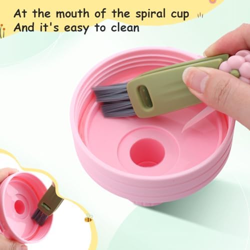 Quixleen 6 Pcs 3 in 1 Cup Lid Cleaning Brush Set