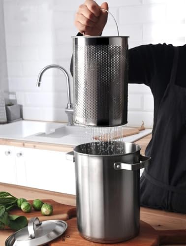 Attrex 304 Stainless Steel Induction Steamer Pot Durable dishwasher safe