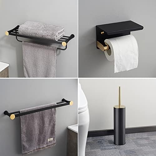 Stylish All-Copper Towel Rack Black and Gold