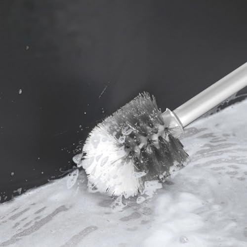 compact toilet brush set for deep cleaning