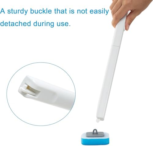 Ryhiac Disposable Toilet Brush with 18 Pads for Deep Cleaning