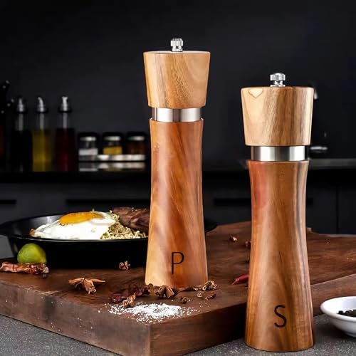Hanfield Salt and Pepper Grinder Set - Elegant Design 8 inches