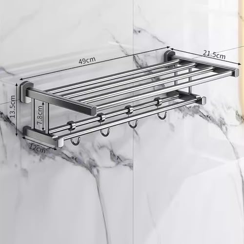 Towel Rack with Gray Copper Design