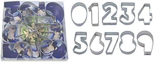 RM 3-Inch Numeric Cookie Cutters 9-Piece Set