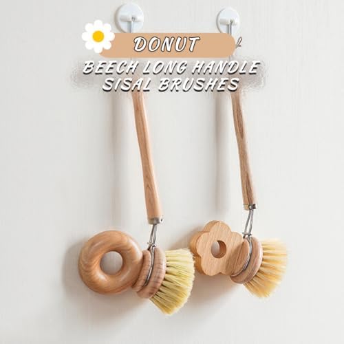 SHINCULSUN Natural Beechwood Dish Brush with Handle