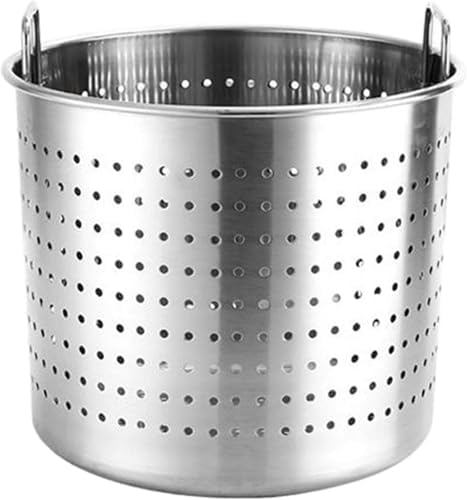 SS Strain Basket Stainless Steel Boil Pot Strainer Silver Durable Kitchen Tool