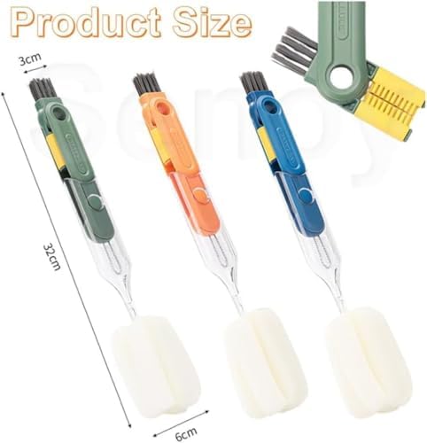 5-in-1 Cup Lid Cleaning Brush Set Green