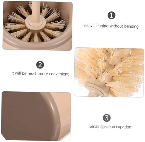 Anneome 1Set Toilet Brush with Long Handle and Holder