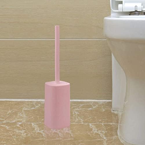 XYWHPGV Space-Saving Toilet Brush and Holder Robust Design Pink