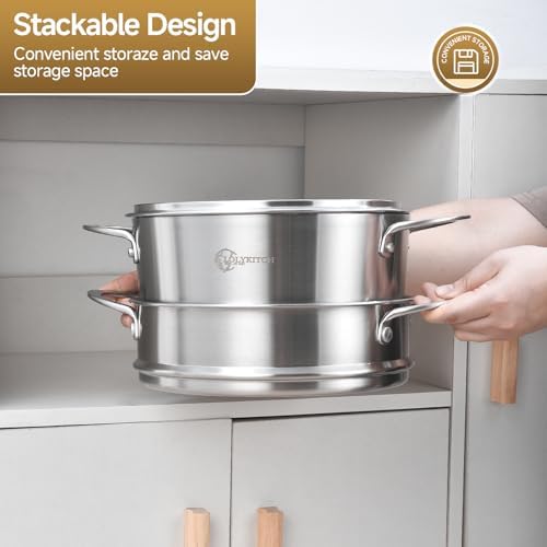 LOLYKITCH Tri-Ply Stainless Steel Stock Pot