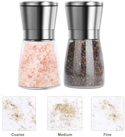 Professional Quality Salt Pepper Grinder Set