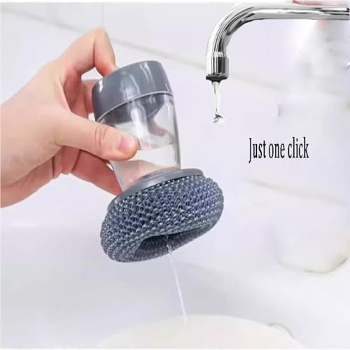 HGCSKIR Kitchen Soap Press Dispenser Palm Brush