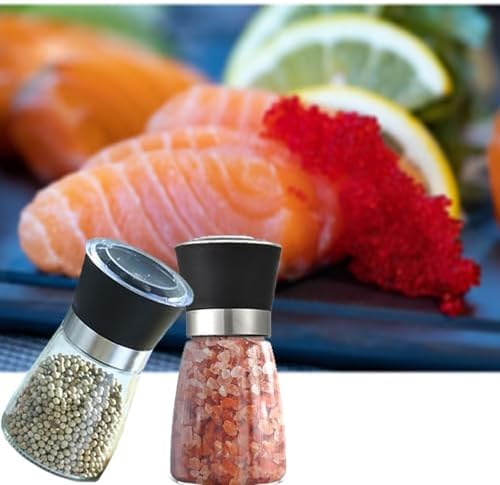 Elevate Your Spice Game with the ZJRUIWQ Glass Salt Pepper Grinder Set