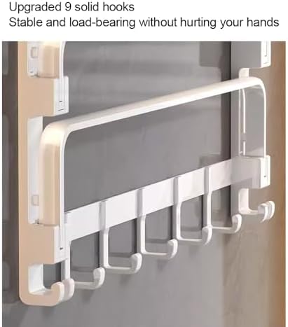 Three-Layer Foldable Towel Shelf Wall-Mounted Towel Holder for Bathroom Closet