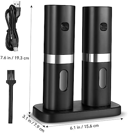 Electric Salt Pepper Mill with Adjustable Coarseness for Home Use