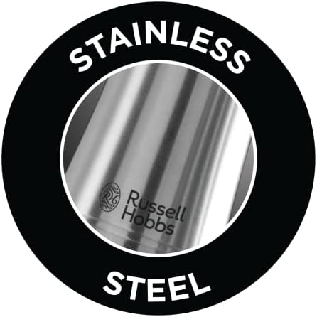 Russell Hobbs Battery-Powered Salt Pepper Grinder Stainless Steel Silver Eco-Friendly