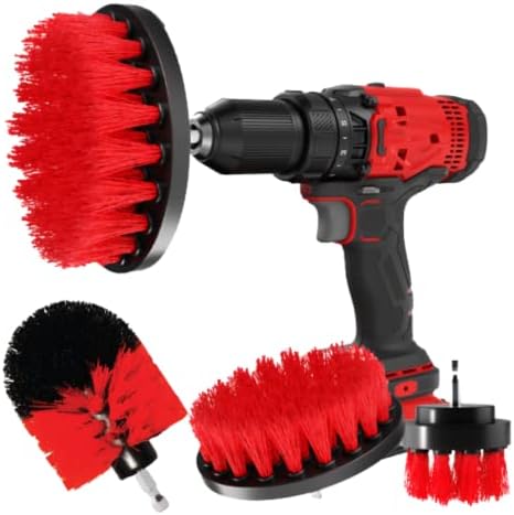 CLEANZOID Drill Brush Set for Grout Tiles Sinks Kitchen Bathroom Cleaning