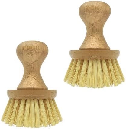 Eco-Clean 2-Piece Bamboo Vegetable Brush Set