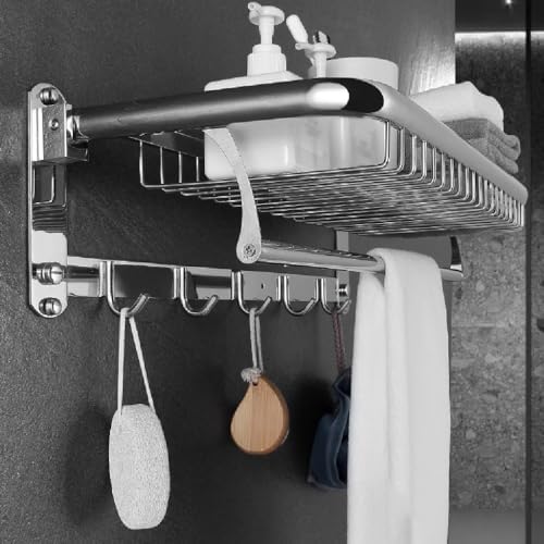 Annbka Wall Mounted Towel Rack 304 Stainless Steel Gray 40CM