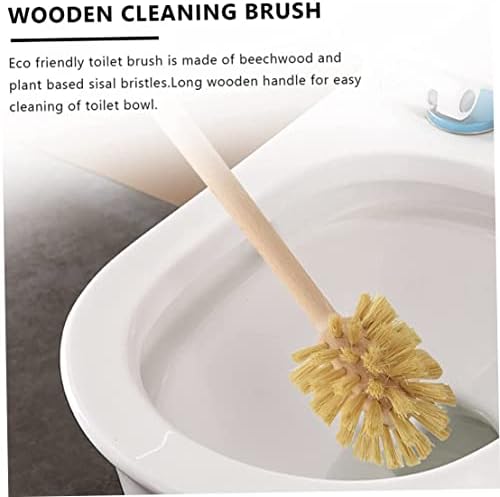 High-Quality 2-Piece Wood Toilet Brush Set for Deep Cleaning
