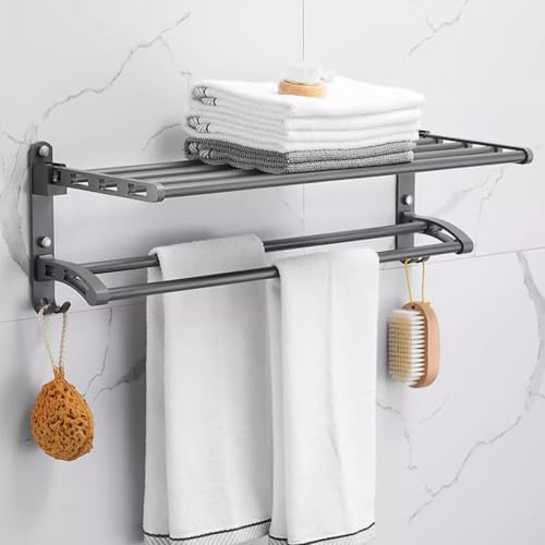 Foldable Towel Holder with Wall-Mounted Design