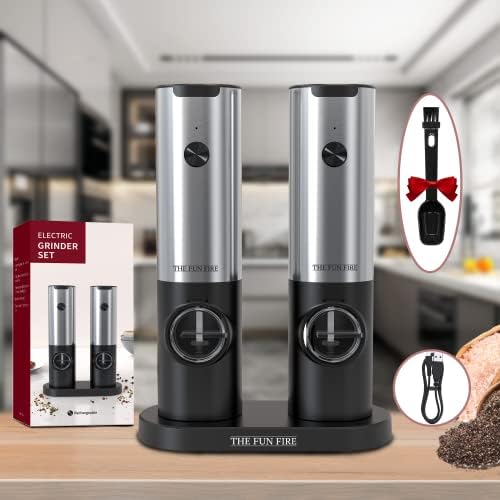 Convenient Electric Salt Pepper Grinder Set